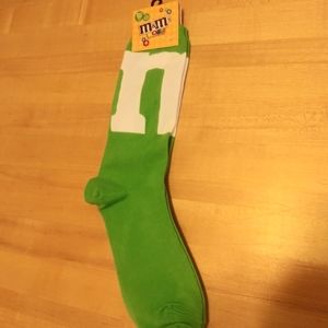 New Green M&m's Men's socks OSFM